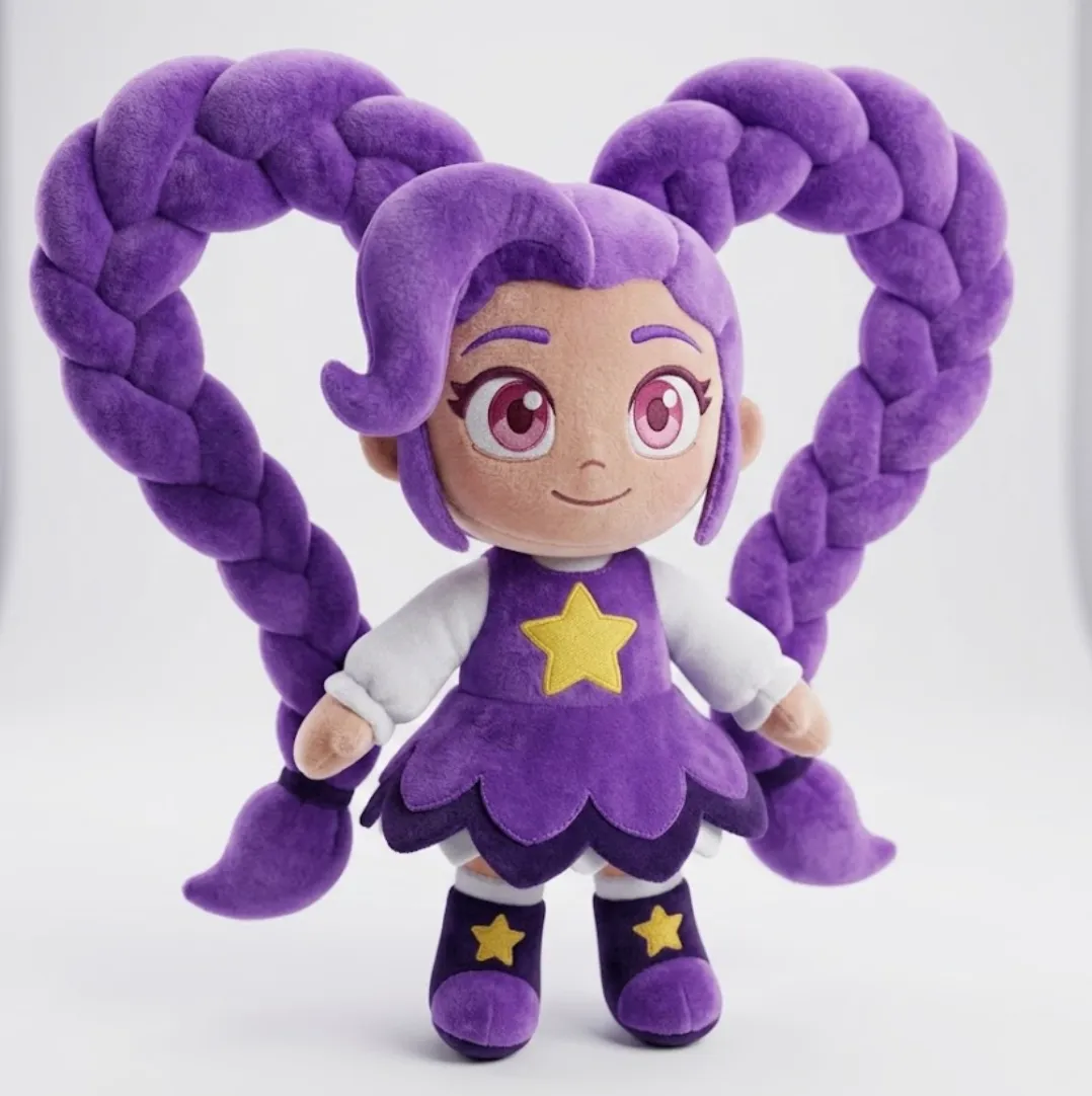 Chibi Plush Keychain — Lily Lovebraids fan merch concept